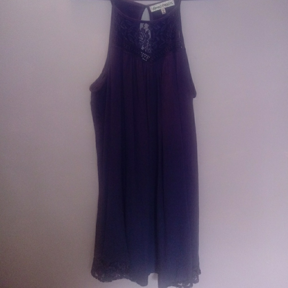 short blue lacey dress